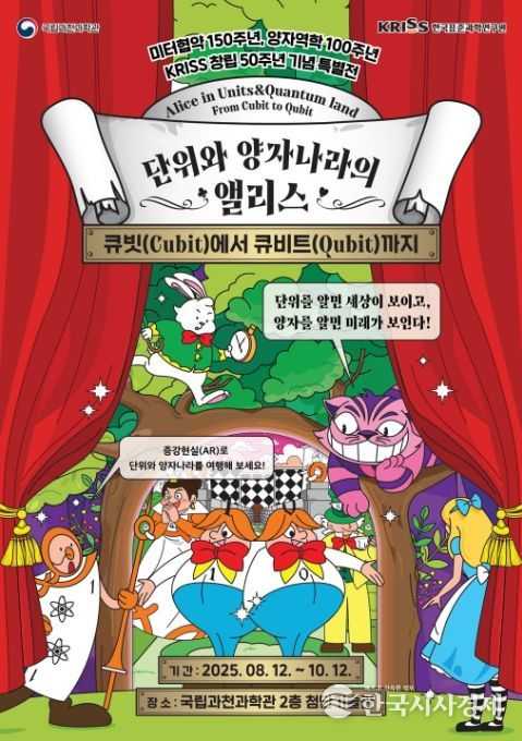 특별전 ‘단위와 양자 나라의 앨리스 – 큐빗(Cubit)에서 큐비트(Qubit)까지’ 포스터