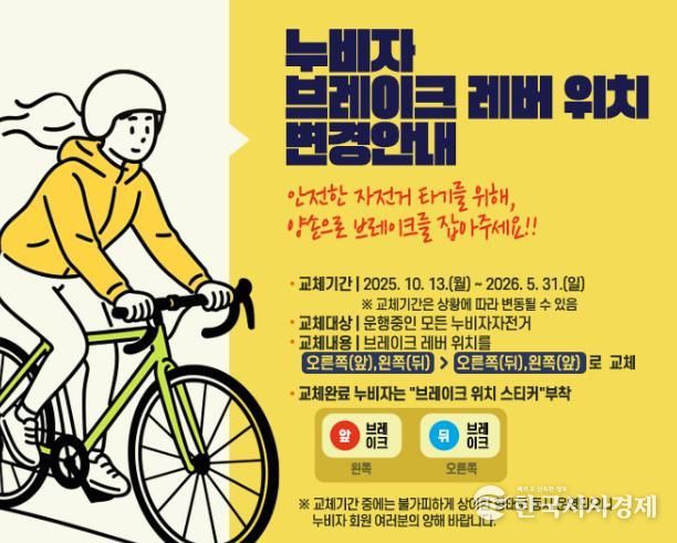 창원특례시 누비자, 브레이크 레버 위치가 달라진다