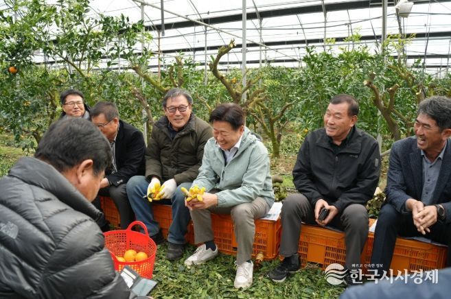 만감류 수확현장 방문