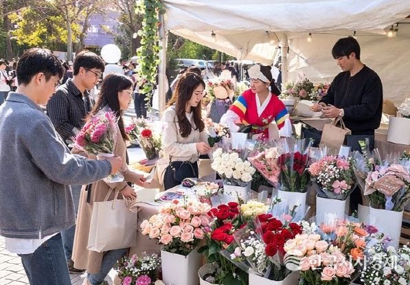 축제장 장미 직거래 사진