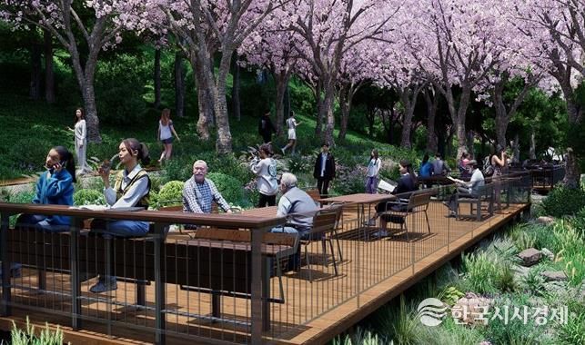 관악산 난향숲길지구 생활밀착형 공원조성사업 조감도(담소마당)