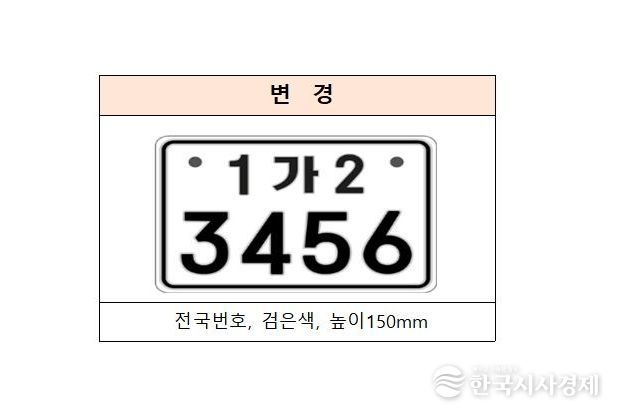 (신규번호판)3월 20일부터 이륜자동차 전국번호판 제도 시행