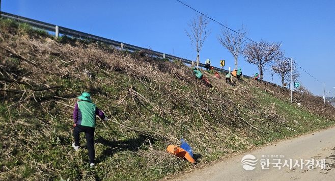 홍성군 갈산면 남·여 새마을 지도자 새봄맞이 환경정화 펼쳐